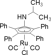 Chlorodicarbonyl(1-(isopropylamino)-2,3,4,5-tetraphenylcyclo